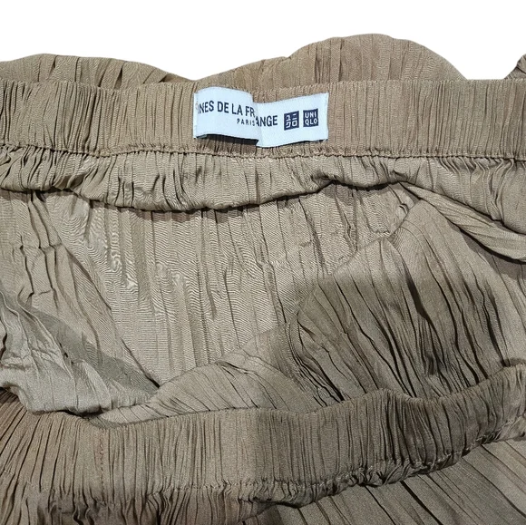 IDLF X Uniqlo Brown Ombre Crinkle Skirt XXL 2XL Ines De La Frassange - Picture 7 of 9